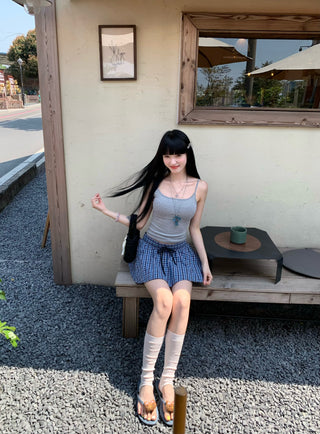 Solid Color Camisole with Bra