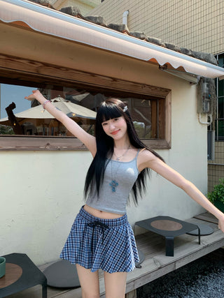 Solid Color Camisole with Bra