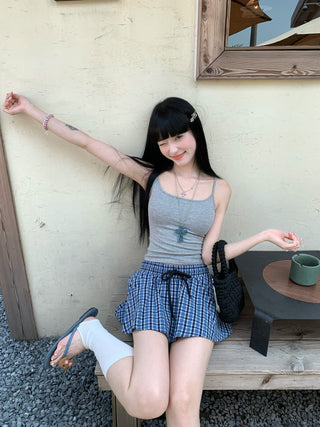 Solid Color Camisole with Bra