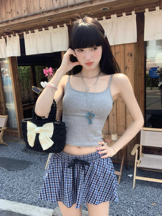 Solid Color Camisole with Bra