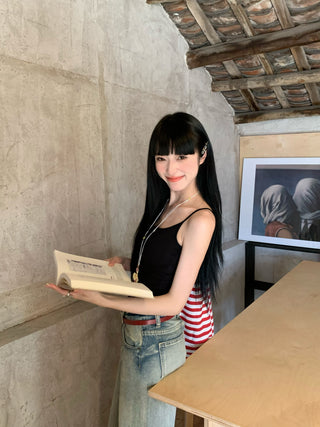 Solid Color Camisole with Bra