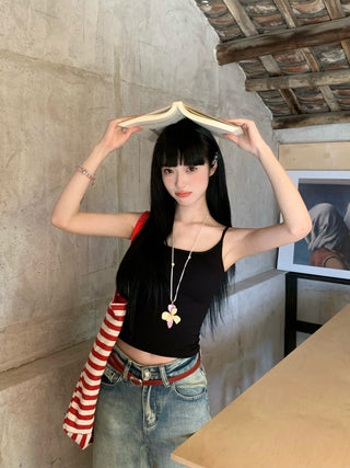 Solid Color Camisole with Bra