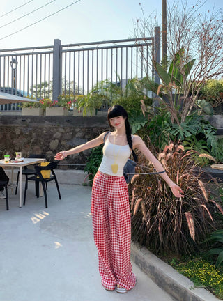 Solid Color Camisole with Bra