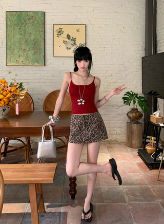 Solid Color Camisole with Bra