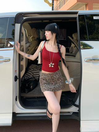 Solid Color Camisole with Bra