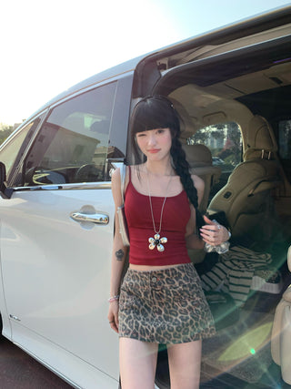 Solid Color Camisole with Bra