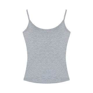 Solid Color Camisole with Bra