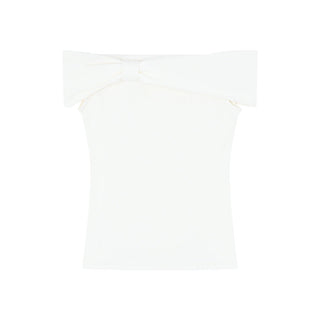 Off-Shoulder Blue Top