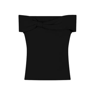 Off-Shoulder Blue Top