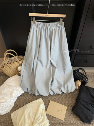 Blue Bud Skirt with Black Dress