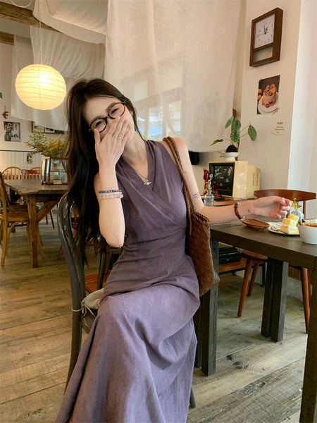Purple Halter Dress