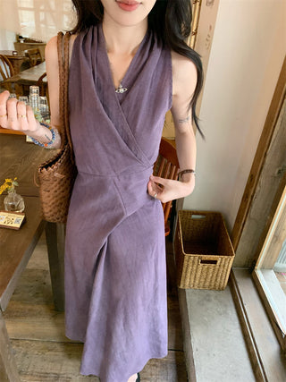 Purple Halter Dress