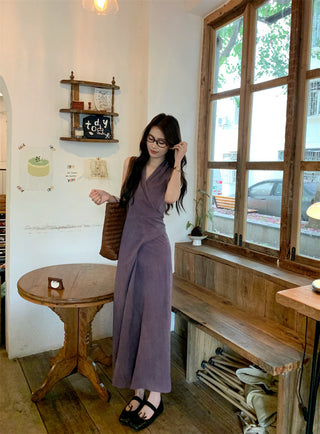 Purple Halter Dress