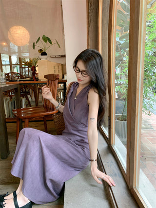Purple Halter Dress