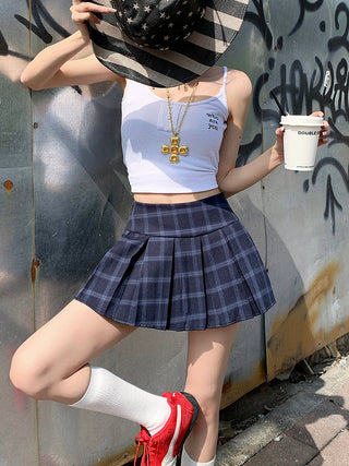Plaid Pleated Skirt