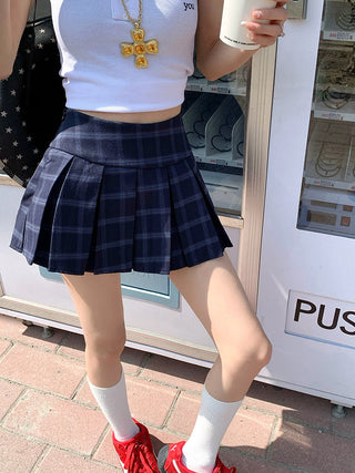 Plaid Pleated Skirt