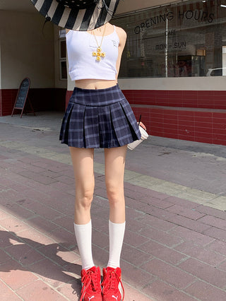 Plaid Pleated Skirt