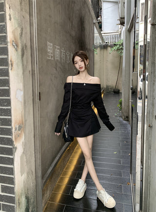 White Off-Shoulder Shirt