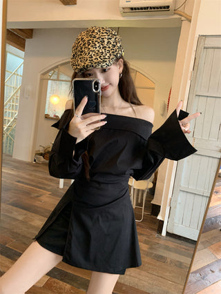 White Off-Shoulder Shirt