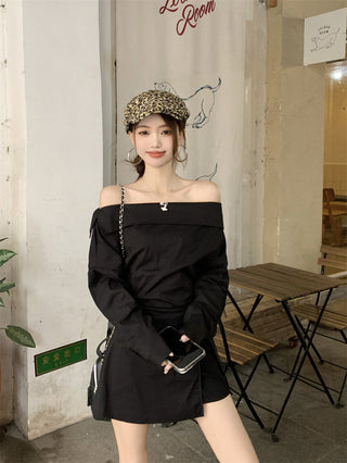 White Off-Shoulder Shirt