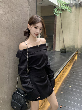 White Off-Shoulder Shirt