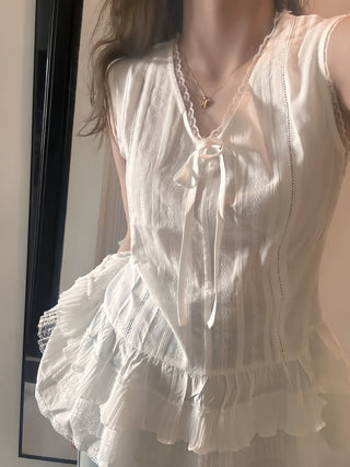 Bow Lace Vest