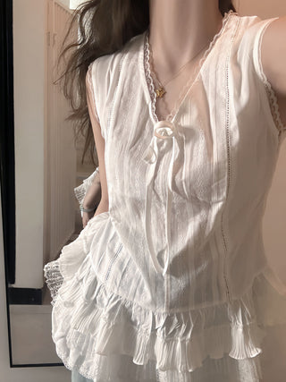 Bow Lace Vest