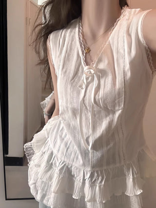 Bow Lace Vest