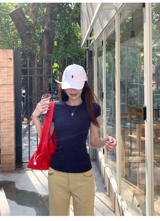 Round Neck Short Sleeve Top