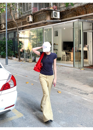 Round Neck Short Sleeve Top