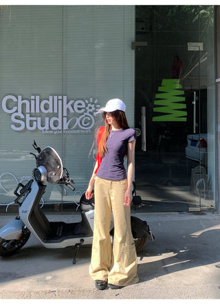 Round Neck Short Sleeve Top