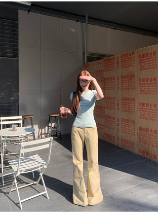 Round Neck Short Sleeve Top