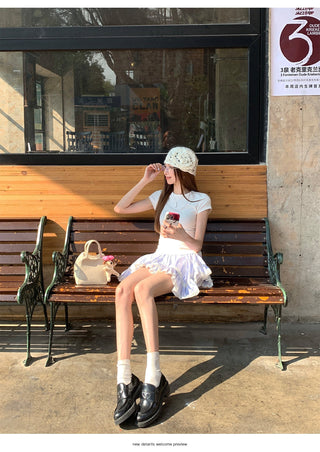 Round Neck Short Sleeve Top