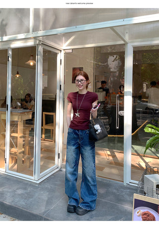 Round Neck Short Sleeve Top