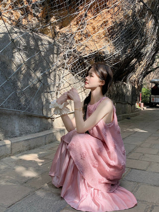 Flower Vest with A-Line Skirt