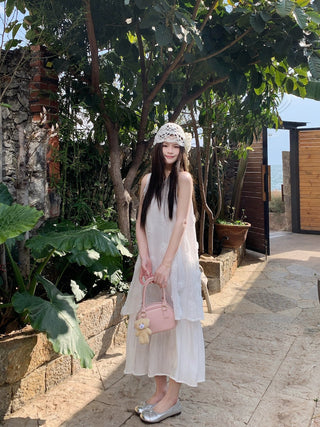 Flower Vest with A-Line Skirt