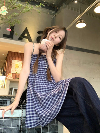 Plaid Tube Dress