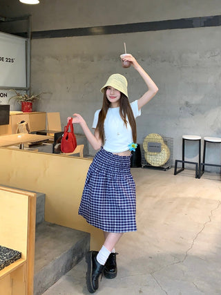 Plaid Tube Dress