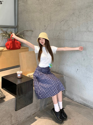 Plaid Tube Dress