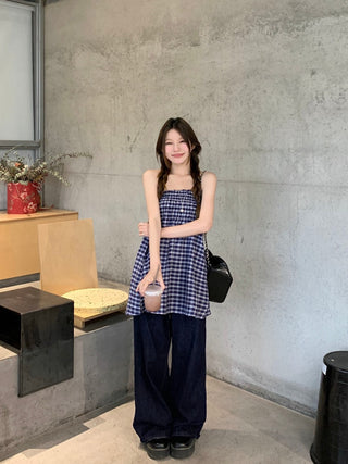 Plaid Tube Dress