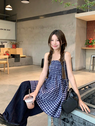 Plaid Tube Dress