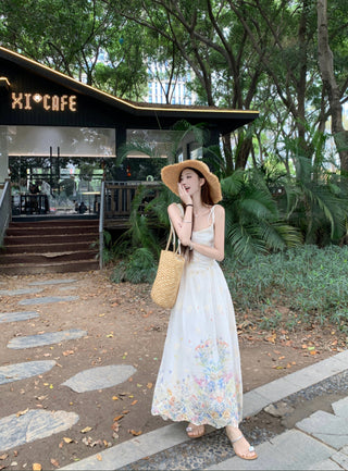 Embroidered Sling Dress