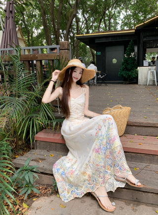 Embroidered Sling Dress