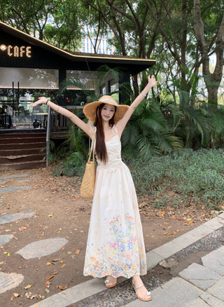 Embroidered Sling Dress