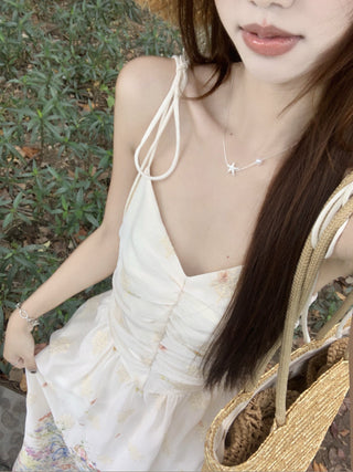 Embroidered Sling Dress