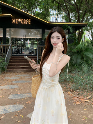 Embroidered Sling Dress