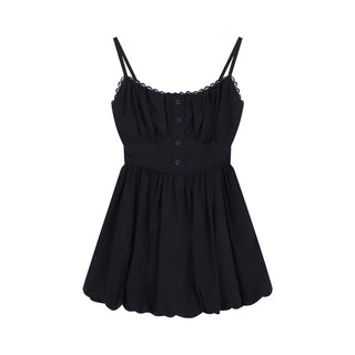 Lace Spaghetti Strap Vest with Skirt