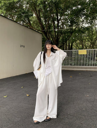 Loose Shirt with Draped Pants