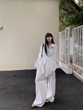 Loose Shirt with Draped Pants