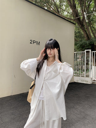 Loose Shirt with Draped Pants